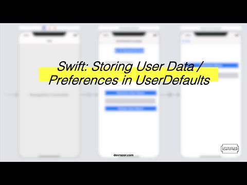 Swift: Storing Preferences using UserDefaults