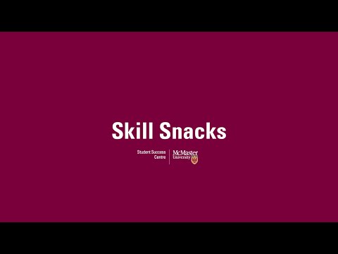 Watch Skill Snacks on Youtube.