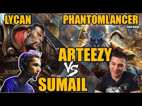 Sumail [LYCAN] vs Arteezy [PHANTOMLANCER] INSANE TRASH-TALK GAME - Dota 2