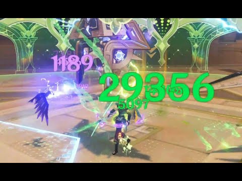 Genshin Impact - Spread C0R1 Alhaitham - with Nahida Fischl Kuki - vs A.S.I.M.O.N