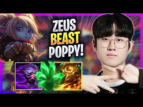 ZEUS IS A BEAST WITH POPPY! - T1 Zeus Plays Poppy TOP vs Ornn! | Season 2023