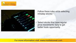 How to select Stocks for Intraday Trading? – Stock for Day Trading | Motilal Oswal