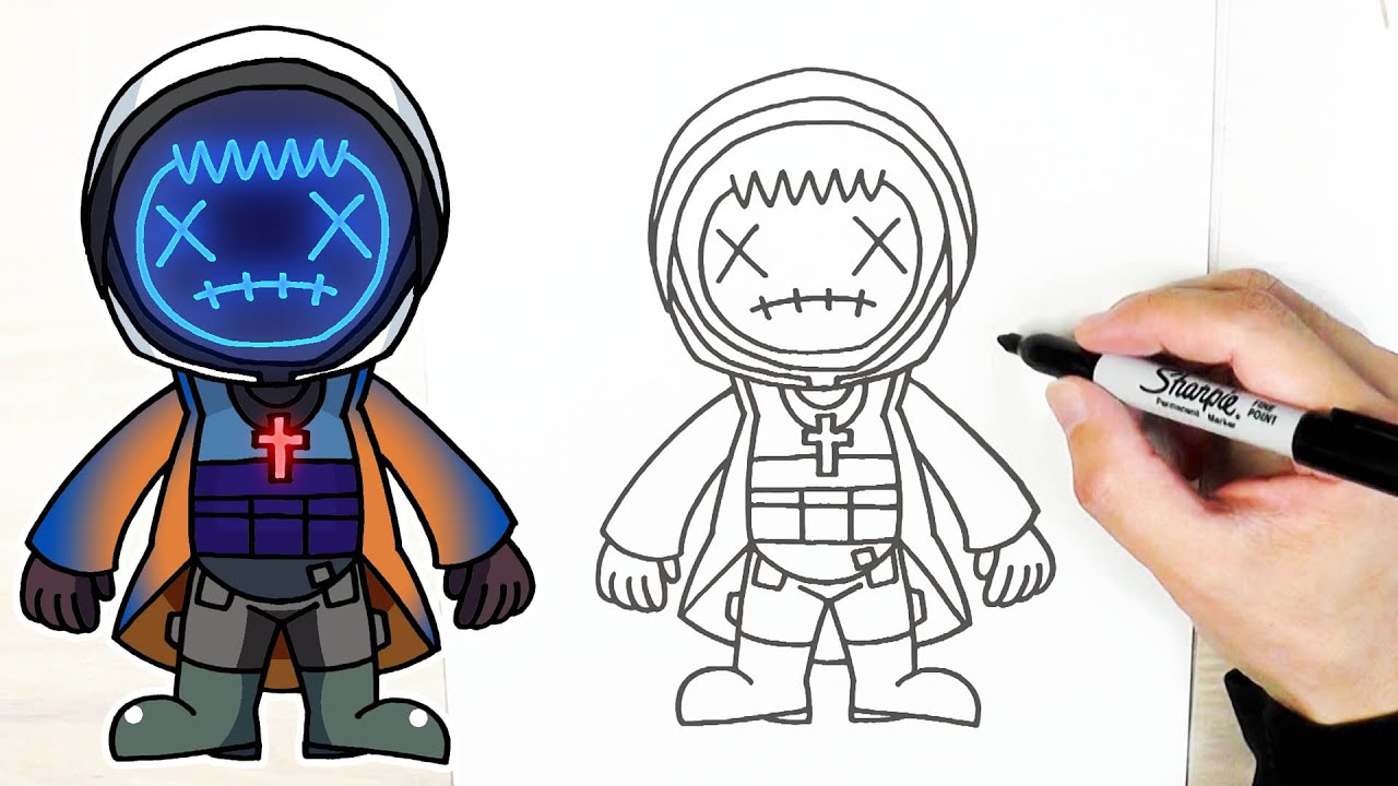 ASTRO JACK | How to draw Fortnite #stayhome and draw #withme by#nayuch