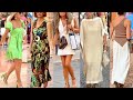 SUMMER 2024 STREET FASHION ITALIAN EVENING STYLE PLEATED DRESSES Voguekorea Vanityfair