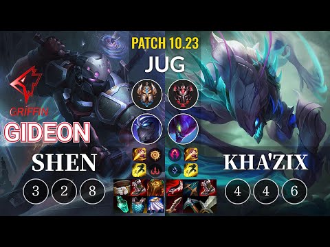 GRF GIDEON Shen vs Kha'Zix Jungle - KR Patch 10.23
