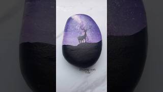 Purple landscape with Moonlight 💜🖤#stone #art #moon #shorts #ytshorts #mountain #galaxy #dear