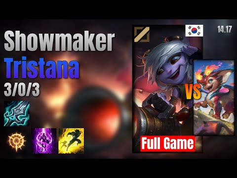 Showmaker Mid Tristana vs Smolder lol KR solo rank Full Game 14.17