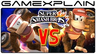 Super Smash Bros. - Diddy Kong Head-to-Head Comparison (Wii U & 3DS Vs. Brawl)
