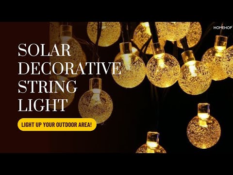 Homehop Solar Outdoor Led Crystal Ball String Light for Home Garden