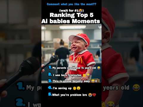 Ranking Top 5 Funniest AI Babies Moments😂#ranked #ranking #baby #babyshorts #funny #funnyshorts #ai