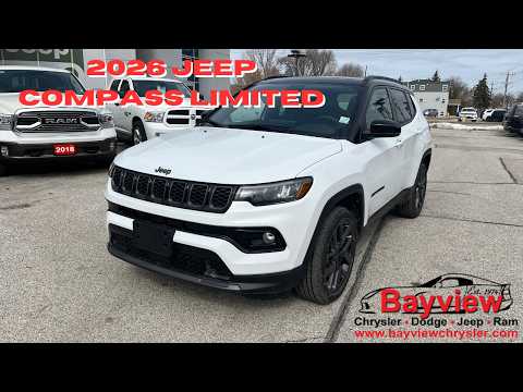 2026 Jeep Compass Limited 4x4 in White for sale at Bayview Chrysler Dodge Jeep Ram in Sarnia, ON