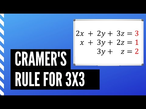 How do you use Cramer’s Rule to solve Systems of 3 Linear Equations? The Easiest Method!