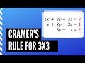 How Do You Use Cramer S Rule To Solve Systems Of 3 Linear Equations The Easiest Method