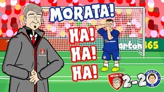 😂MORATA! HA! HA! HA!😂 (Arsenal vs Chelsea 2-2 Parody 2018 Goals Highlights Misses)