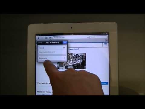 iPad Help Adding Websites to a Bookmark Folder