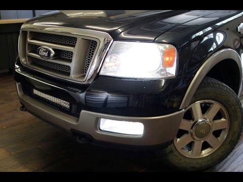 How to install LED Headlights Ford F150 2004-08 Factory halogen replacement with CREE LEDs