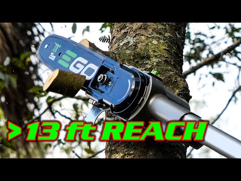 Work SMARTER & SAFER! EGO 56V Commercial 13-foot Telescoping Pole Saw with 10" Bar & Chain