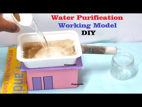waste water purification working model for school science project exhibition DIY pandit