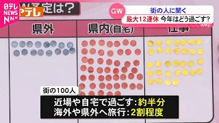 【今年のGWどうする？】最大12連休！人気の旅行先＆過ごし方は？　宮城　NNNセレクション
