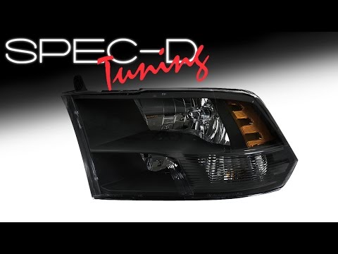 SPECDTUNING DEMO VIDEO: 2009-2016 DODGE RAM QUAD LAMP HEADLIGHTS