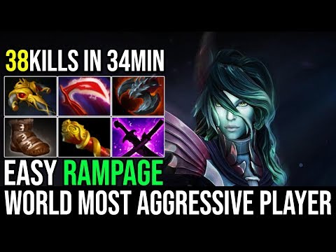 World Most Aggressive PA Player Ever - Phantom Assassin Super Crit 38KIlls in 34Min By 4dr Dota 2
