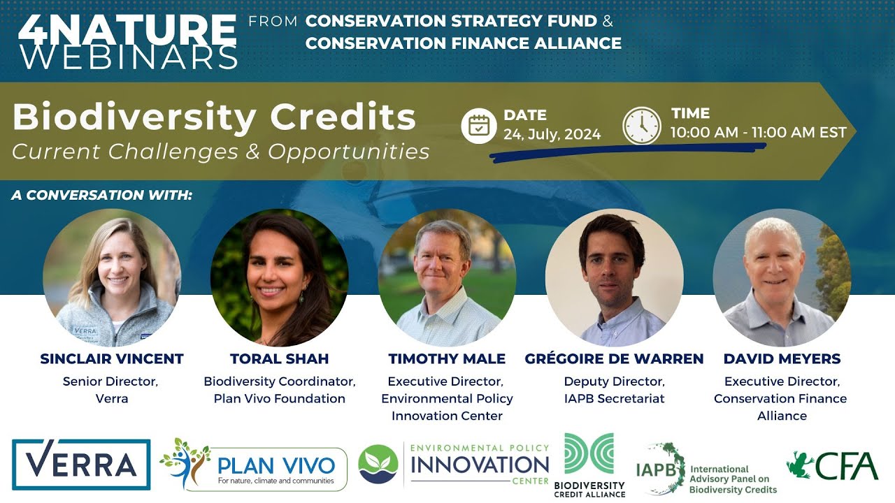 4Nature Webinars: Biodiversity (Nature) Credits, Current Challenges & Opportunities