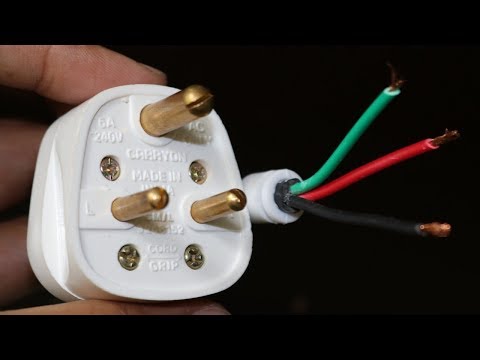 Proper 3 pin power-plug wiring connection