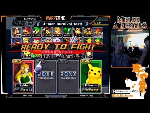 Warpzone Melee - Nari (Sheik) Vs. Harkricot (C.Falcon, Fox, Pikachu) - Winners Round 1
