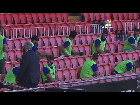 Calentamiento Valencia CF vs Athletic Club