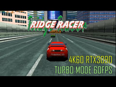 RIDGE RACER TURBO MODE 60FPS / RTX 3090 4K ultra wide screen / PS1 emulator for PC DuckStation