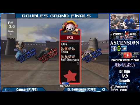 "Ascension 6/18/16" - Cancer (Mario & Wario) v. Dr. Boringman (Diddy/Ness & MK) - Grand Finals