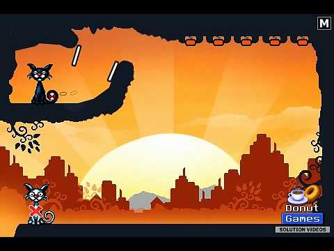 Cat Physics - Level 30 solution (5 Buttons, 1 Trapdoor) - YouTube