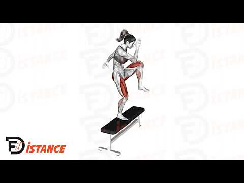 Step-up avec relevé de genou - Exercice Step-up avec relevé de genou en vidéo