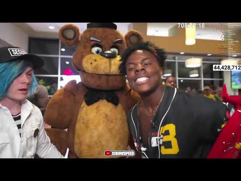 IShowSpeed meeting Freddy Fazbear from Five Nights at Freddy's (24/7 USA Marathon Tour)