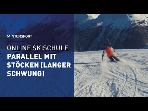 Skifahren lernen: parallel Skifahren mit Stöcken (langer Schwung) | INTERSPORT Online Skischule 6/8