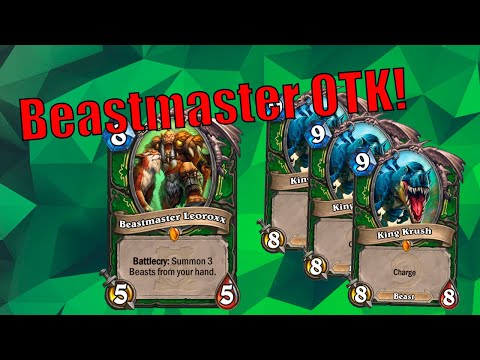 OK, how about 8 turn 33/33 with charge? (Beastmaster Leoroxx OTK hunter)
