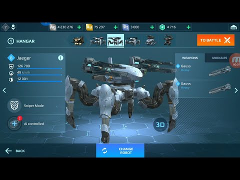 War robots, New robot Jaeger, New sniper weapons,.Gauss Weber, and Volt gameplay
