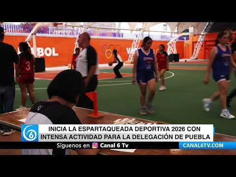 Video: Inicia la Espartaqueada Deportiva 2026 con intensa actividad para la delegación de Puebla