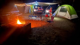 My DIY Truck Tent Setup & Campfire Cooking Challenge
