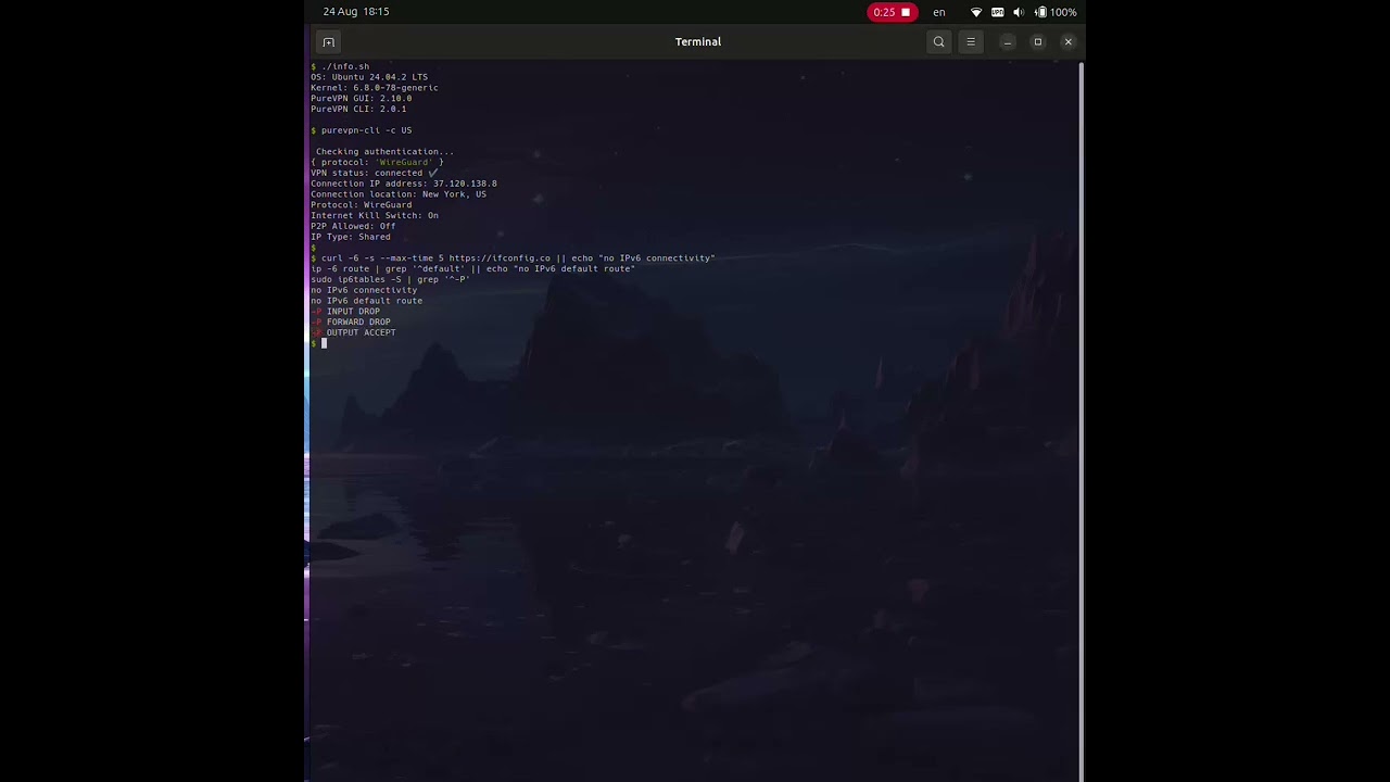 PureVPN CLI IPv6 leak - YouTube