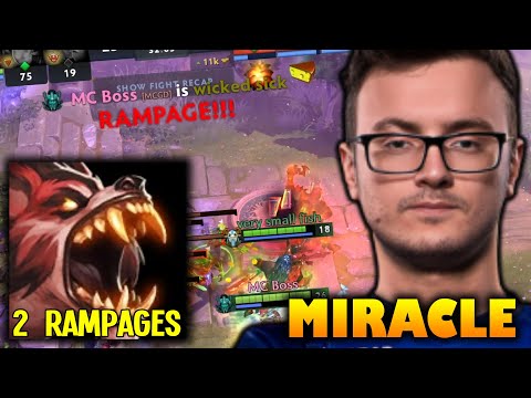 x2 Rampage Miracle Phantom Assassin Combo With Lycan Immortal Rank | Dota 2 Pro Gameplay