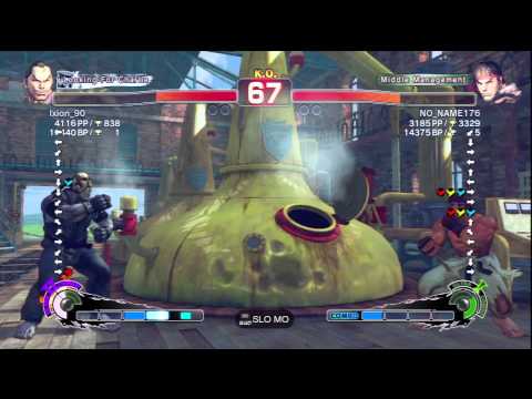 Ixion_90 (Dan) Vs NO_NAME176 (Ryu) SSF4 AE Ranked Matches - PSN