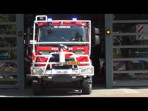 CCFM 14-2144 Brandweer Hilversum met spoed naar Brand wegvervoer N201 in Kortenhoef!