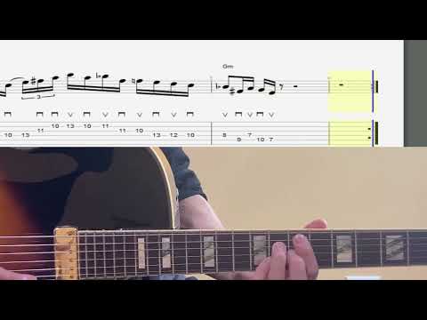 Minor 2-5-1 Jazz Lick in Gm (Picking)