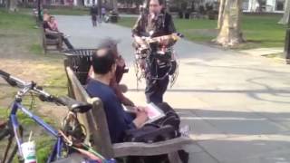 One man band, Washington square, Philly