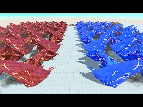 20 vs 20 | RODAN VS BLUE RODAN - Animal Revolt Battle Simulator