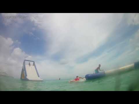 Floating in the ocean in Mexico