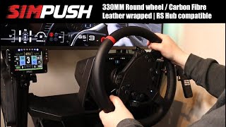 Logitech RS Hub | SIMPUSH 330mm round steering wheel in action!