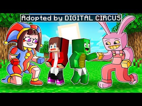 JJ and MIKEY ADOPTED into DIGITAL CIRCUS in Minecraft
