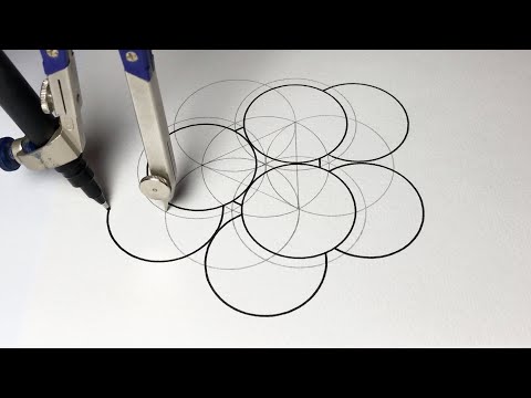 Relaxing Pentagram Mandala Drawing Process